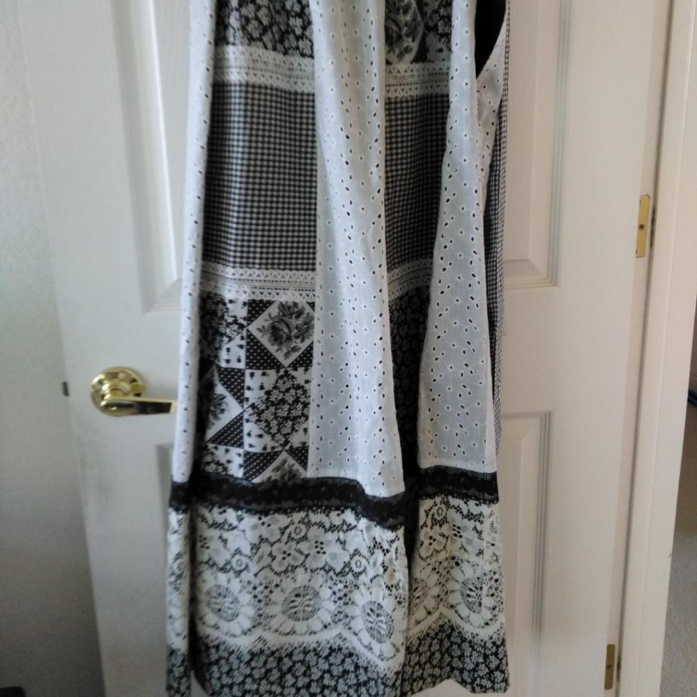 Misses Patchwork Tie-Wrap Skirt 1970s Size 4-6ish